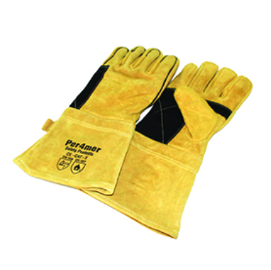 Mig Welding Heavy Duty Industrial Glove, Flame Resistant Leather, Extended Gauntlet Cuff for Forearm Safety, Advanced Heat Protection, Comfortable Fit, Reliable Performance in Metalworking Applications